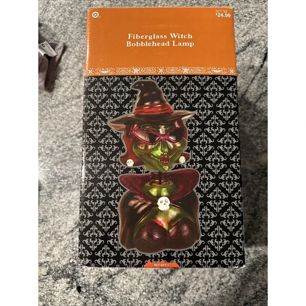 Halloween Witch Bobblehead LED Lamp 12.6